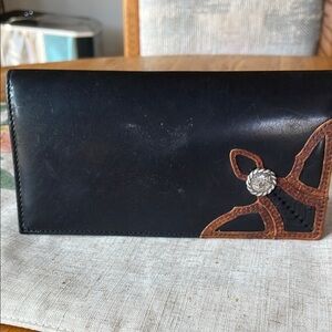 Elegant Resistol Black and Brown Leather Wallet